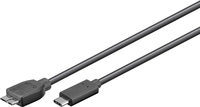 Goobay 67996 USB Kabel 1 m USB 3.2 Gen 1 (3.1 Gen 1) Micro-USB B USB C Schwarz