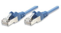 Intellinet Netzwerkkabel, Cat5e, SF/UTP, CCA, Cat5e-kompatibel, RJ45-Stecker/RJ45-Stecker, 1,0 m, blau