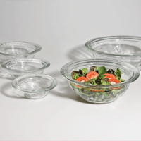 Glasi Hergiswil Anelli-Schale Salatteller Rund Glas Transparent