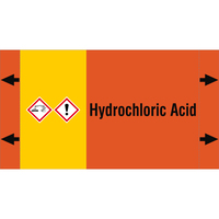 Brady ISO20560PM-165X90-HYDROCHLORIC ACID selbstklebendes Etikett Rechteck Dauerhaft Mehrfarbig
