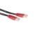 ACT UTP Category 5E Black w/ Red Boots, Cross-Over 2.0m cable de red Negro 2 m
