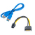 Akyga Riser PCI-E 1x - 16x AK-CA-64 USB 3.0, 6-pin, SATA, 009s Uniwersalne Uchwyt na kartę graficzną