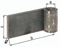 Anschweißband 20x100x60x8mm STA roh GAH: Detailansicht 1