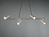 LED Balken Pendelleuchte 4 flammig in Silber matt Breite 80cm