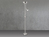 LED Deckenfluter mit Leselampe in Silber matt, Höhe 181,5cm