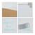 Relaxdays Kombitafel 2 in 1, Kork Pinnwand & Magnettafel, Aluminiumrahmen, Kombiboard mit Ablage, 90x120 cm, weiß/natur