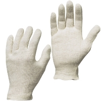 Baumwollhandschuh Jilin aus Trikot weiss, ca. 24 cm lang, Gr. 10