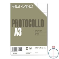 Fogli protocollo Fabriano PROTOCOLLO bianco 60 g/m² 29,7x42 cm rigato uso bollo con margini - conf. da 200 fogli