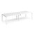 Adapt double back to back desks 2800mm x 1200mm - white frame and white top