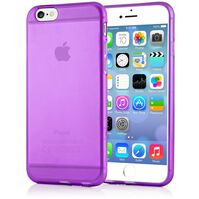 NALIA Custodia compatibile con iPhone 6 6S, Cover Protezione Ultra-Slim Case Protettiva Trasparente Morbido Cellulare in Silicone Gel, Gomma Clear Telefono Bumper Sottile - Viola