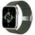 NALIA Fabric Bracelet Braided Smart Watch Strap compatible with Apple Watch Strap Ultra/SE & Series 8/7/6/5/4/3/2/1, 42mm 44mm 45mm 49mm, iWatch Band Wrist Strap, Men & Women Green