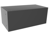 Aluminium Gehäuse, (L x B x H) 89 x 211 x 108 mm, schwarz (RAL 9005), IP32, RM2U