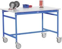 Manuflex BB4021.5012 BASIS oldalsó asztal melamin asztallaplal, világoskékben RAL 5012, SzxMxH: 1000 x 800 x 850 mm Élénk kék (RAL 5012)