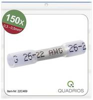 Quadrios 22C469 Ütközős összekötő Zsugorcsővel 0.3 mm² 0.5 mm² Teljesen szigetelt Fehér 1 készlet