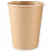 Kaffeebecher Bio Kraftpapier 300ml DM 80mm Pappe braun VE=50 Stück