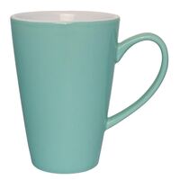 Olympia Cafe Latte Cups in Aqua Made of Stoneware 340ml / 12oz - 12