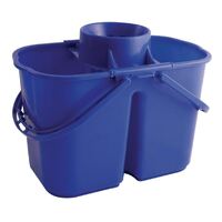 Jantex Colour Coded Twin Mop Bucket in Blue Made of Plastic - Capacity 7 & 8Ltr