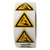 Warnschild, 50 mm, Warnung Gefahren durch Batterien, W026, ASR A1.3, DIN EN ISO 7010, Polyethylen, 1.000 Warnaufkleber