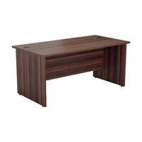 Jemini Rectangular Panel End Desk 1200x800x730mm Dark Walnut KF804390