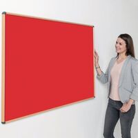 Shield® light oak effect framed noticeboards