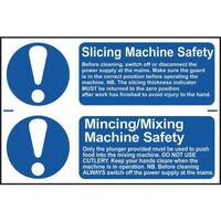 Slicing machine safety/mincing/mixing machine safety sign