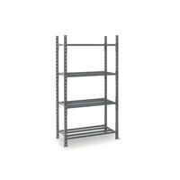 2000mm high heavy duty tubular shelving without chipboard covers