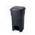 Pedal bin with silent closing lid, Black 85L