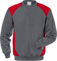 Sweatshirt 7148 SHV grau/rot Gr. L