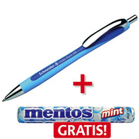 1 SCHNEIDER Kugelschreiber Slider RAVE XB + Mentos Mint GRATIS, blau