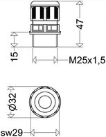 SCHUC Verschraubung M25x1,5 Zubehör 2537 Ex-Kunststoff