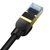 Szybki kabel sieciowy LAN RJ45 cat.7 10Gbps plecionka 0.5m czarny