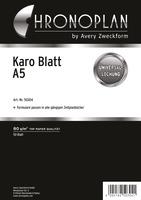 Chronoplan Karo Blatt, A5, weiß