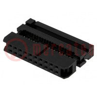 Connector: IDC; plug; female; PIN: 20; IDC; for ribbon cable; 1mm