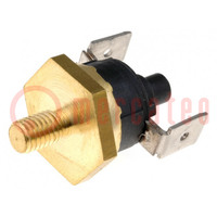 Capteur: thermostat; NC; 70°C; 16A; 250VAC; connecteur 6,3mm; ±15°C