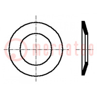 Unterlegscheibe; Senkkopf; M8; D=18mm; h=1,4mm; A2 Edelstahl