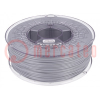 Filament: ASA; Ø: 1.75mm; aluminium; 230÷240°C; 1kg; soluble