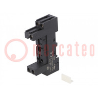 Socket; PIN: 5; 10A; 250VAC; on panel,for DIN rail mounting