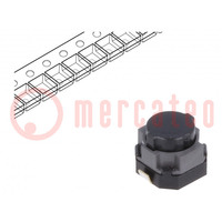 Microswitch TACT; SPST; Pos: 2; 0.05A/12VDC; SMT; none; 3N; 5mm