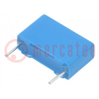Capacitor: polyester; 0.22uF; 200VAC; 450VDC; 15mm; ±5%; 18x11x6mm