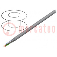 Wire; ELITRONIC® LIYCY; 8x0.34mm2; tinned copper braid; PVC; grey