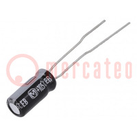 Condensateur: électrolytique; THT; 4,7uF; 63VDC; Ø5x11mm; ±20%