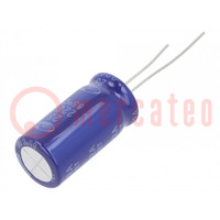 Capacitor: electrolytic; THT; 2.2mF; 25VDC; Ø12.5x25mm; ±20%; 2000h