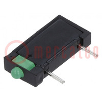 LED; in housing; green; 1.8mm; No.of diodes: 1; 20mA; 70°; 5÷17mcd