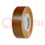 Tape: electro-isolatie; W: 19mm; L: 20m; Thk: 150um; bruin; PVC-folie