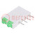LED; in housing; green; 1.8mm; No.of diodes: 2; 10mA; 38°; 2.1V
