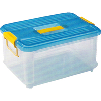 Caja de plástico con tapa - 14 l - 345x240x260 mm