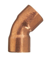 CU Kupferrohr Bogen 2Mu. 45Gr. 22mm (1)*