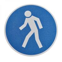 Antirutschbelag Bodenmarkierung AR 2, Ronden, Gebote, Durchm. 40 cm,Symbol: Für Fußgänger