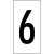 Selbstklebendes Zahlenschild in verschiedenen Versionen, selbstkl. Folie ,3x6cm Version: 6 - Zeichen 6