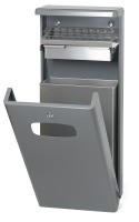Abfalbehälter für draußen mit Dach 32 Liter VB 400010 - Grau